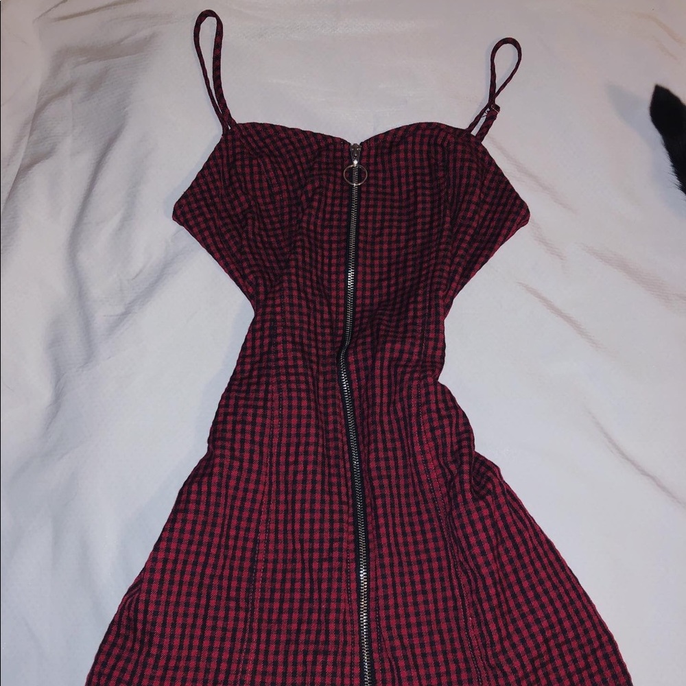 Red forever 21 plaid dress